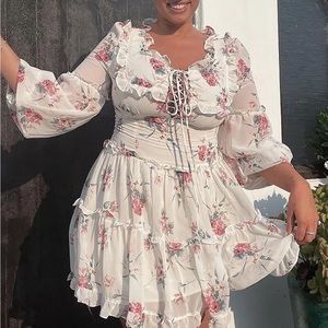 Dreaming White Floral Dress